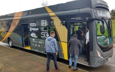 Parceria FIESC, Weg e Prefeitura viabiliza demonstração de ônibus elétrico em Jaraguá do Sul
