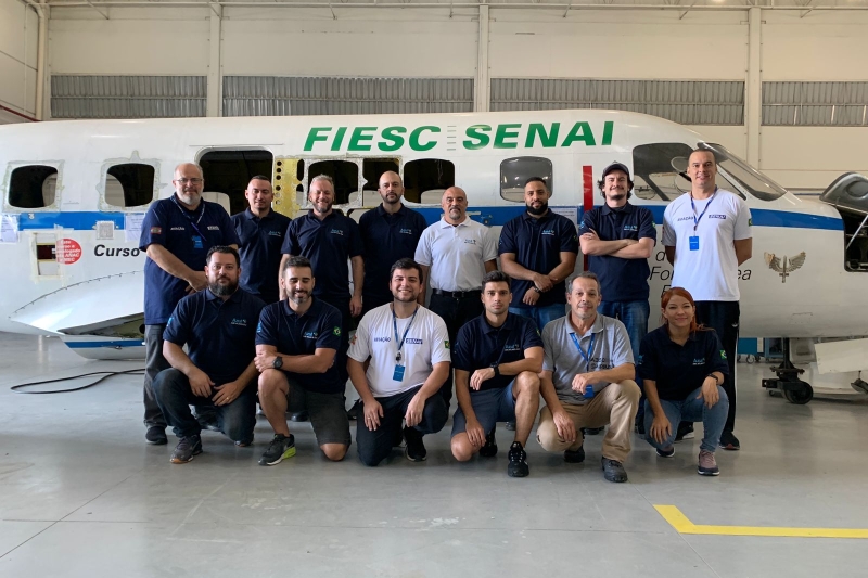 Equipe recebeu treinamento no SENAI em Palhoça. Foto: Divulgação/SENAI